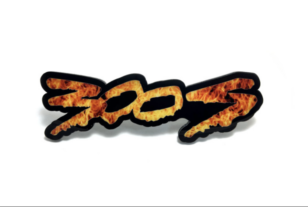 Chrysler Radiator grille emblem with 300S Fire logo (Type 2) Chrysler emblems decoinfabric