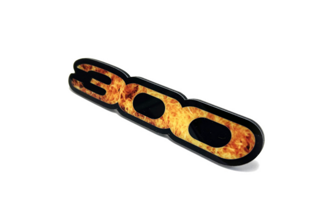 Chrysler Radiator grille emblem with 300 Fire logo Chrysler emblems decoinfabric