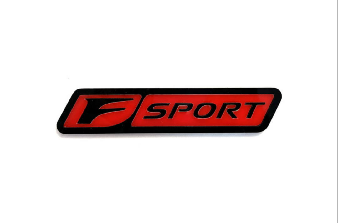 Lexus Radiator grille emblem with F Sport logo (Type 2) Lexus emblems decoinfabric