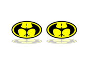 Car emblem badge for fenders with Batman logo (type 2) Custom design emblems decoinfabric