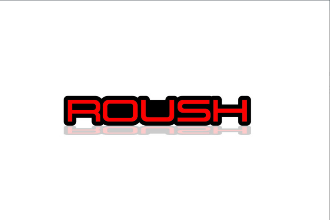 Ford Mustang Radiator grille emblem with ROUSH logo (Type 5) Ford emblems decoinfabric