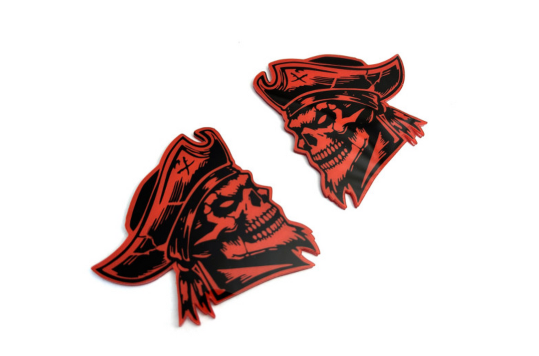 Car emblem badge for fenders with Pirate logo Custom design emblems decoinfabric