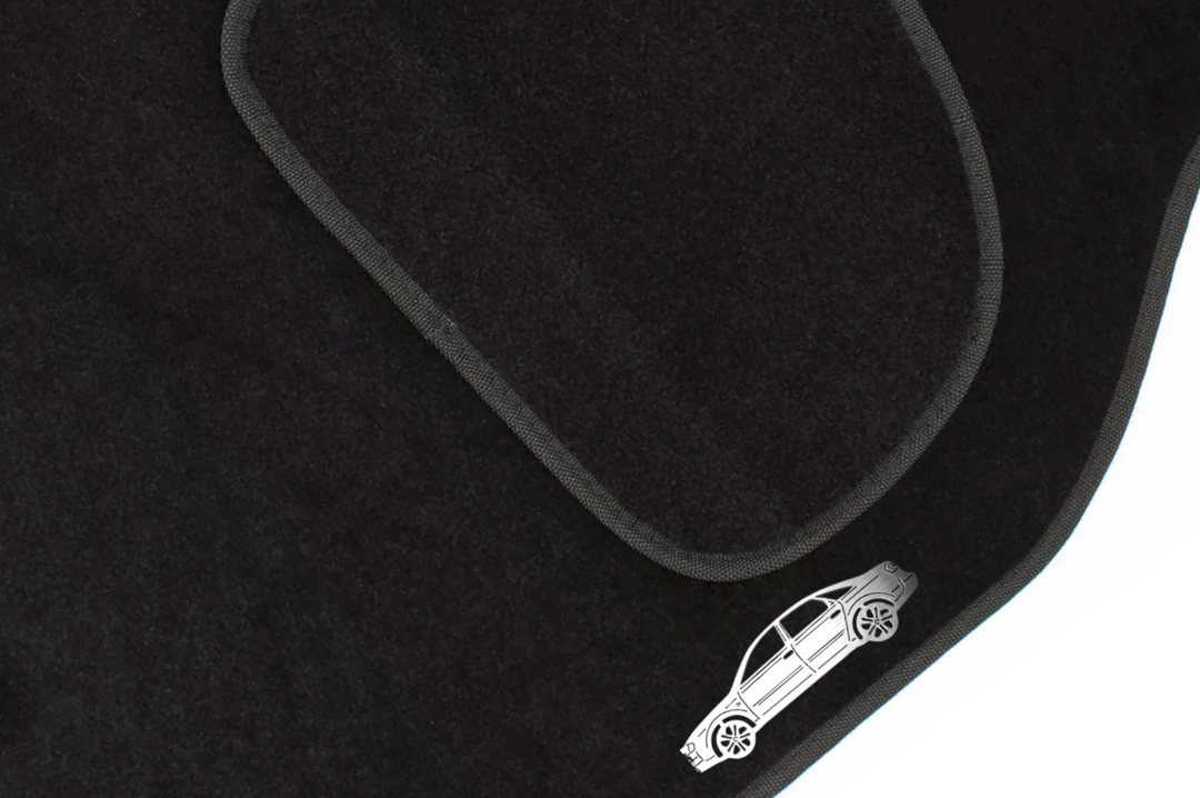 Audi A6 C5 4D (1997–2004) Floor Mat Emblem Set – Stainless Steel Badges Car Mats Badges Decoin