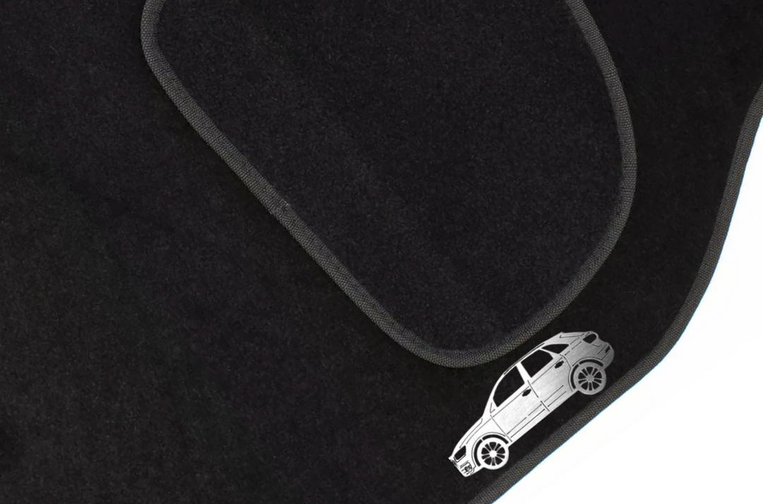 Audi Q3 I (2011-2018) Floor Mat Emblem Set – Stainless Steel Badges Car Mats Badges Decoin