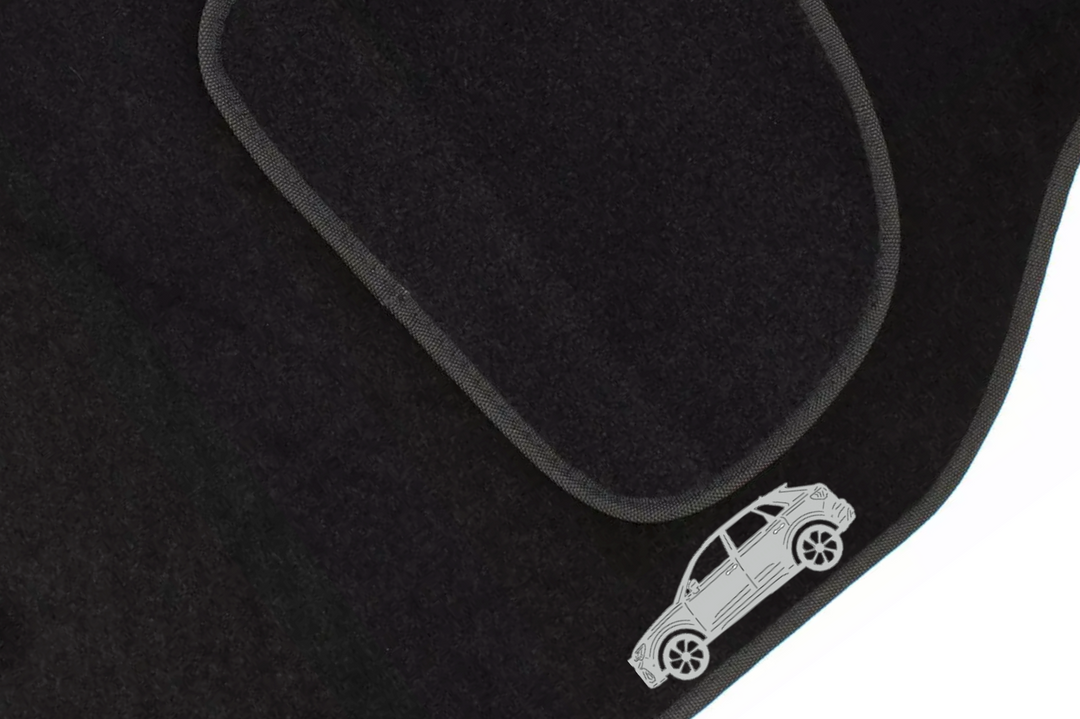 Audi Q3 II (2018+) Floor Mat Emblem Set – Stainless Steel Badges Car Mats Badges Decoin