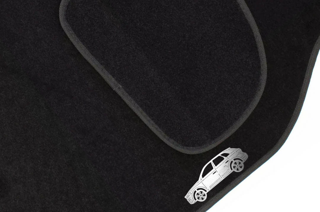 Audi Q5 II (2017-2025) Floor Mat Emblem Set – Stainless Steel Badges Car Mats Badges Decoin