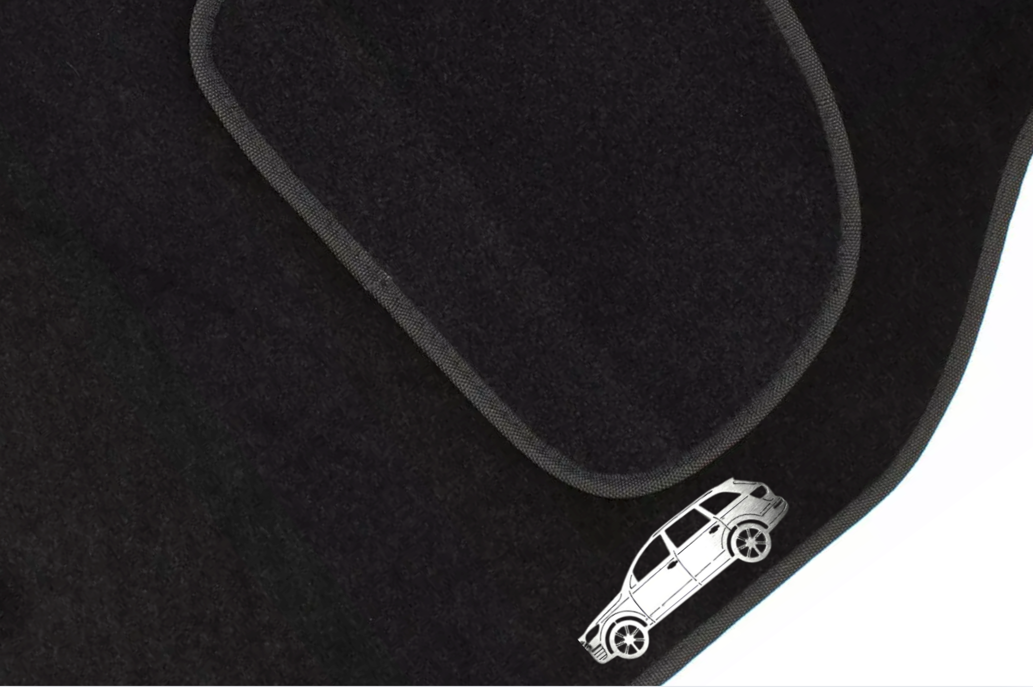 Audi Q7 I (2005-2015) Floor Mat Emblem Set – Stainless Steel Badges Car Mats Badges Decoin