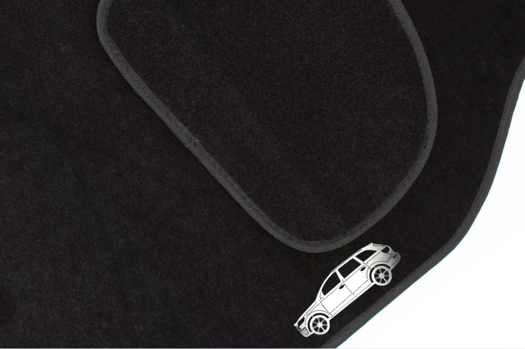 Audi Q7 I (2005-2015) Floor Mat Emblem Set – Stainless Steel Badges Car Mats Badges Decoin