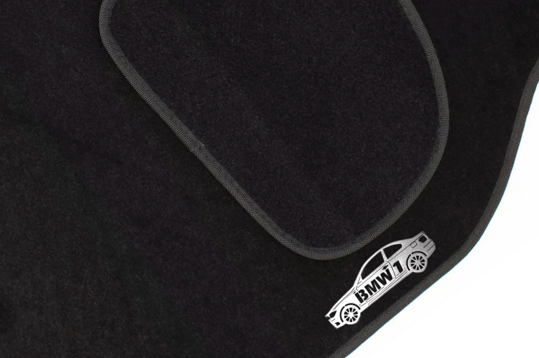 BMW 1 E82 Coupe (2012+) Floor Mat Emblem Set – Stainless Steel Badges Car Mats Badges Decoin