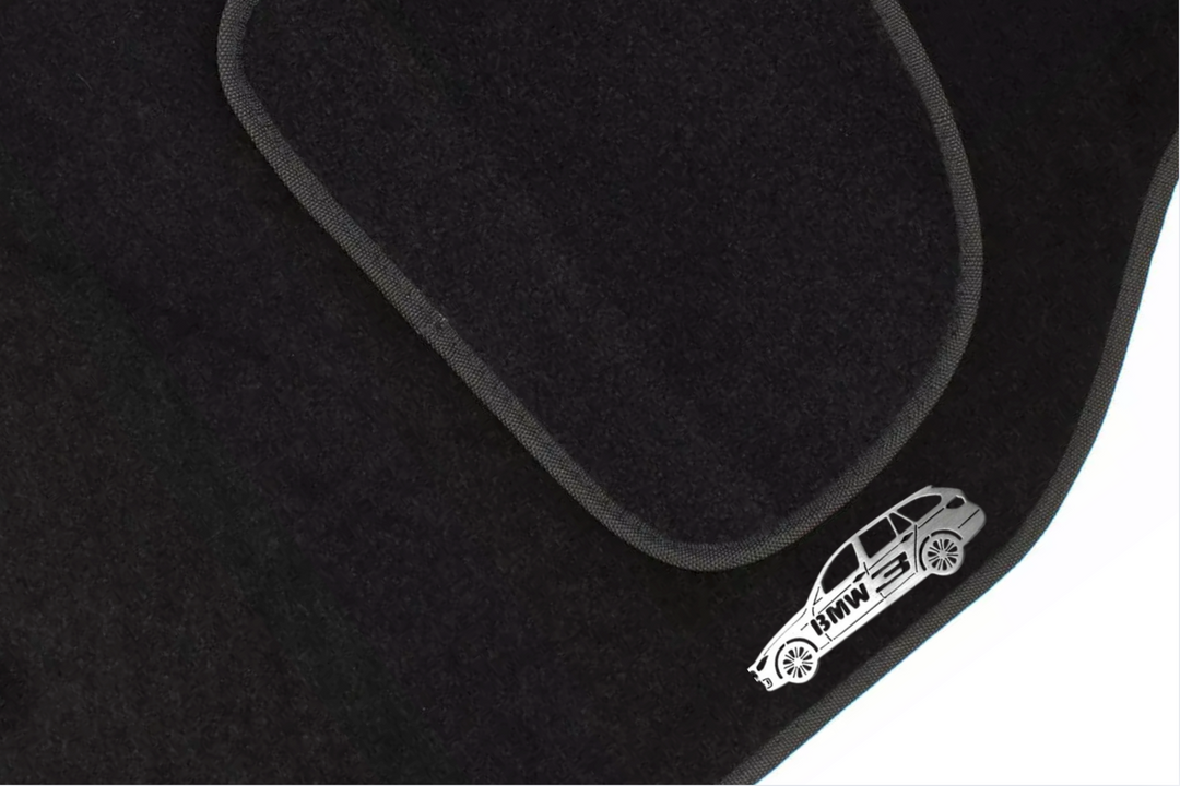 BMW 3 F31 Universal (2012-2019) Floor Mat Emblem Set – Stainless Steel Badges Car Mats Badges Decoin