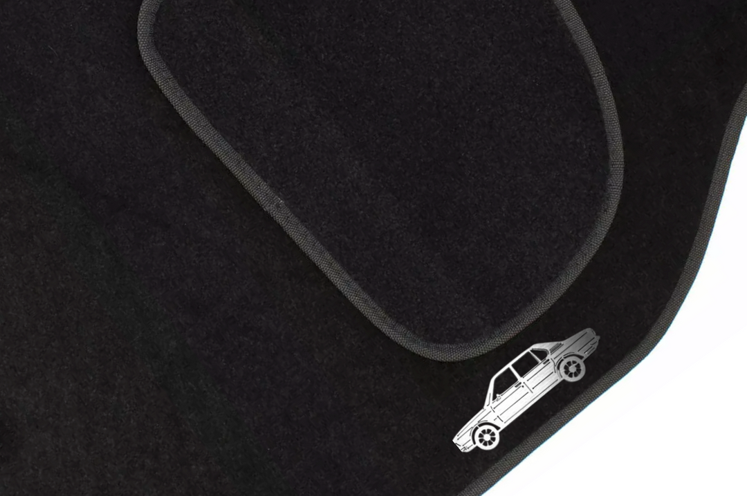 BMW 5 E28 (1981-1987) Floor Mat Emblem Set – Stainless Steel Badges Car Mats Badges Decoin