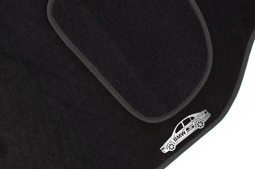 BMW 5 E39 (1996-2003) Floor Mat Emblem Set – Stainless Steel Badges Car Mats Badges Decoin