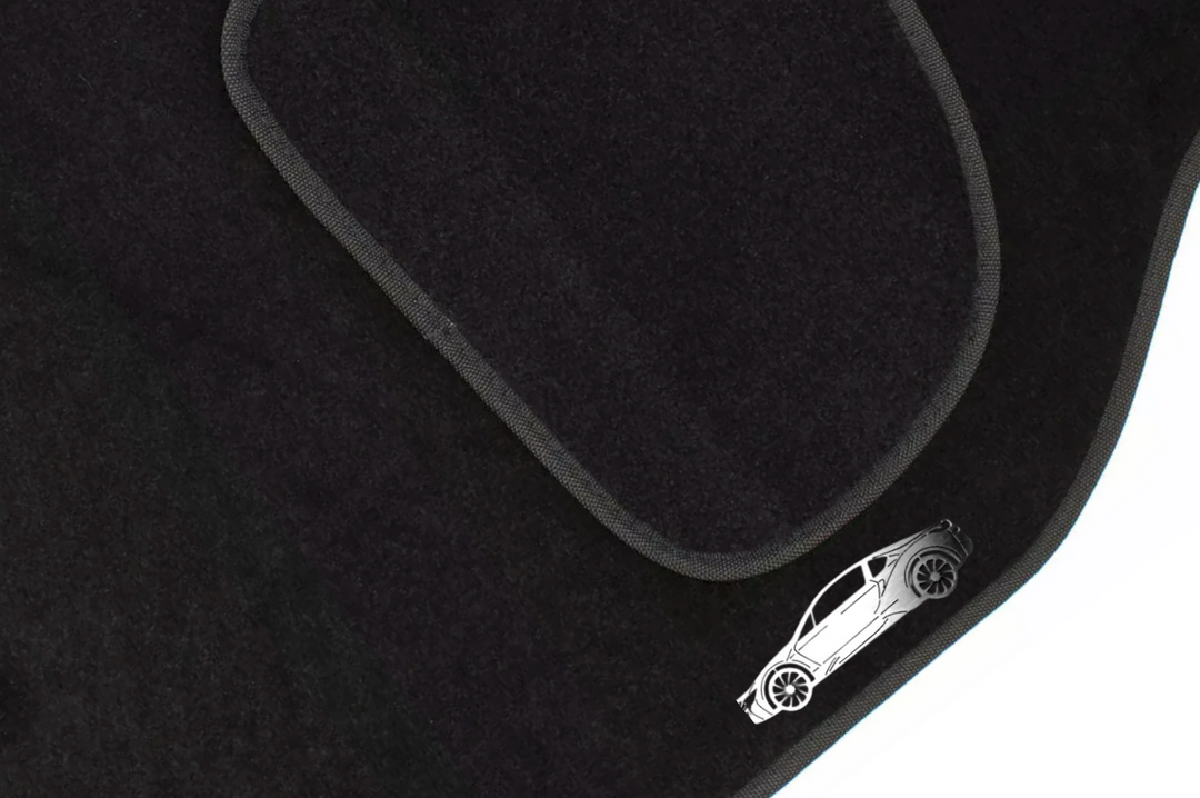 BMW i8 (2013+) Floor Mat Emblem Set – Stainless Steel Badges Car Mats Badges Decoin