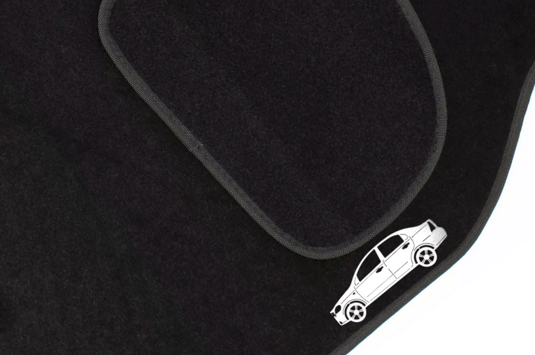 Chevrolet Aveo I 4D (2002-2011) Floor Mat Emblem Set – Stainless Steel Badges Car Mats Badges Decoin