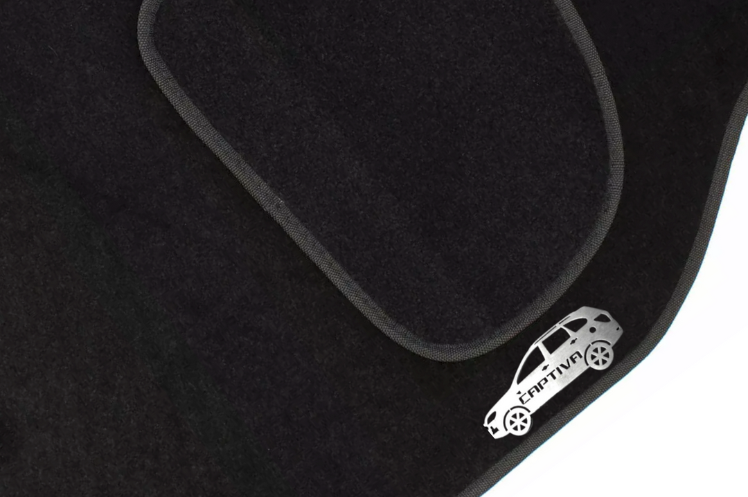 Chevrolet Captiva I (2006-2012) Floor Mat Emblem Set – Stainless Steel Badges Car Mats Badges Decoin