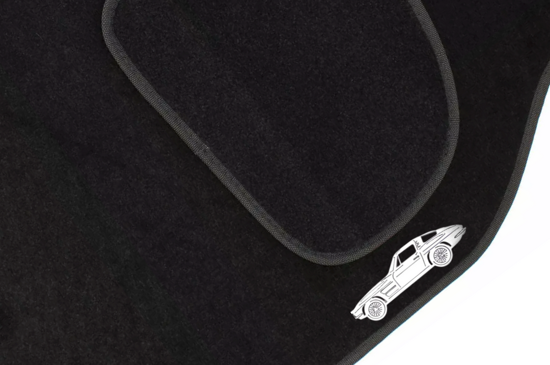 Chevrolet Corvette II (1963-1967) Floor Mat Emblem Set – Stainless Steel Badges Car Mats Badges Decoin