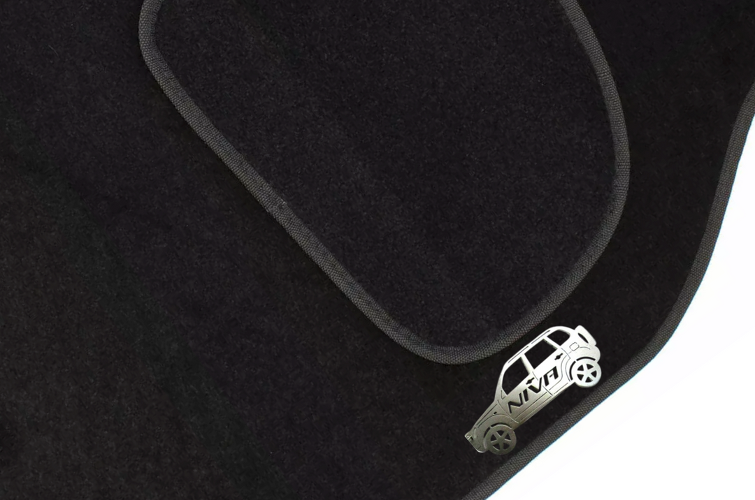 Chevrolet Niva (2002+) Floor Mat Emblem Set – Stainless Steel Badges Car Mats Badges Decoin