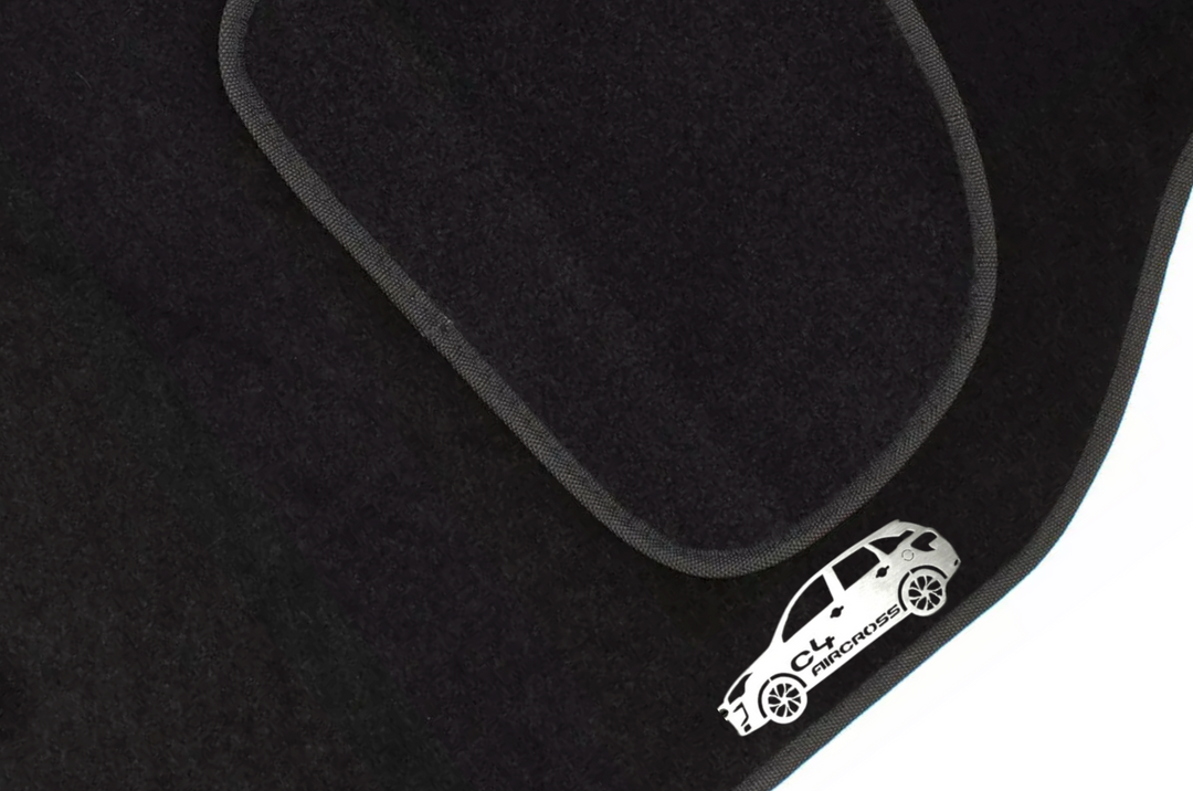 Citroen C4 Aircross (2012+) Floor Mat Emblem Set – Stainless Steel Badges Car Mats Badges Decoin
