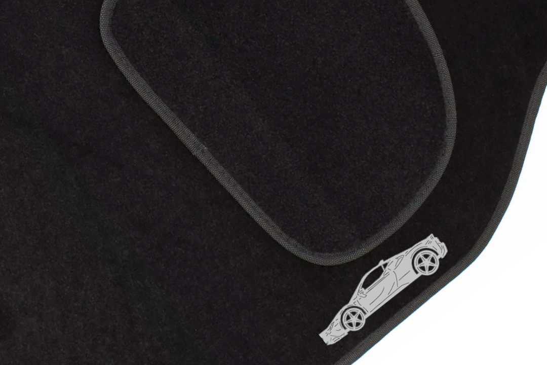 Ferrari SF90 Stradale (2019+) Floor Mat Emblem Set – Stainless Steel Badges Car Mats Badges Decoin