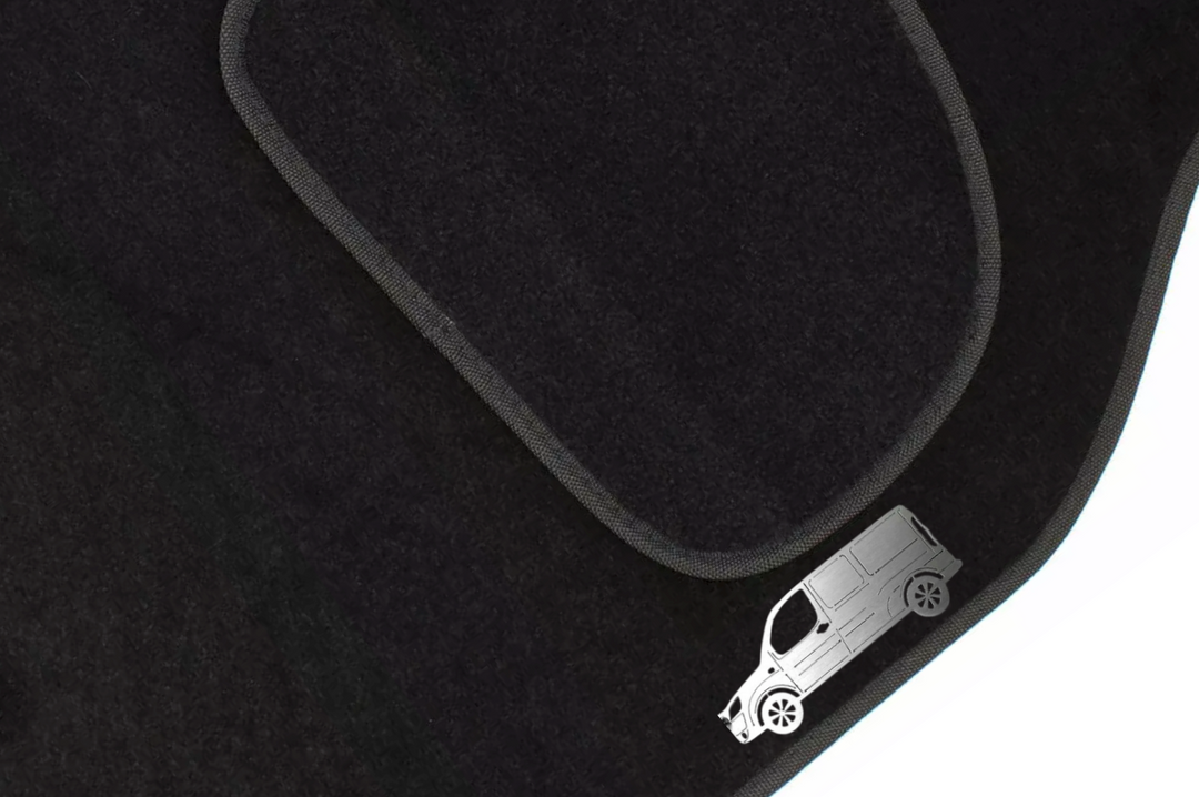 Fiat Doblo I (2000-2010) Floor Mat Emblem Set – Stainless Steel Badges Car Mats Badges Decoin