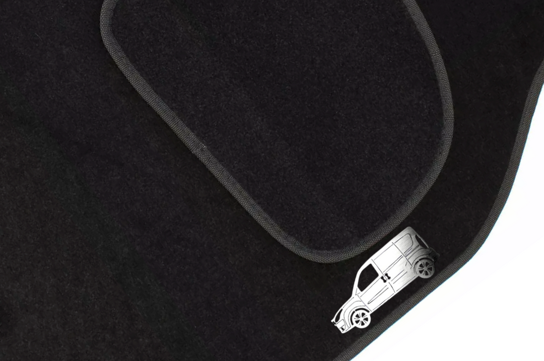 Fiat Doblo II (2010+) Floor Mat Emblem Set – Stainless Steel Badges Car Mats Badges Decoin