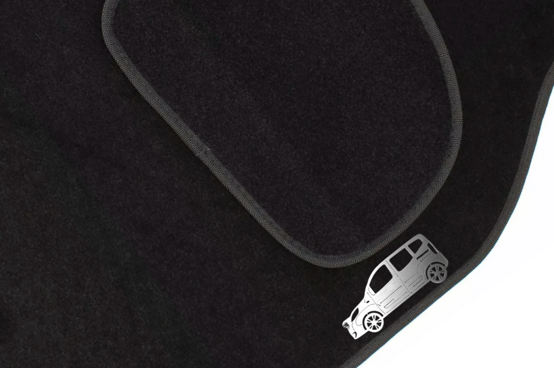 Fiat Fiorino III (2008+) Floor Mat Emblem Set – Stainless Steel Badges Car Mats Badges Decoin