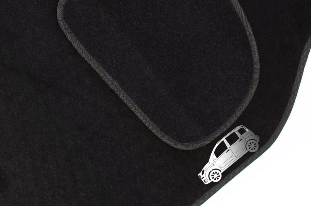 Fiat Panda III (2011-2024) Floor Mat Emblem Set – Stainless Steel Badges Car Mats Badges Decoin