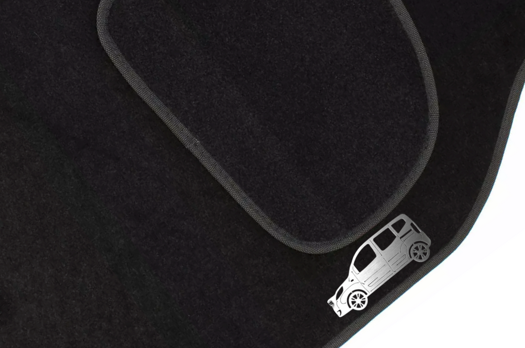 Fiat Qubo (2008+) Floor Mat Emblem Set – Stainless Steel Badges Car Mats Badges Decoin