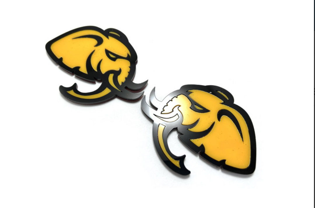 DODGE emblem for fenders with Hellephant logo Dodge emblems decoinfabric