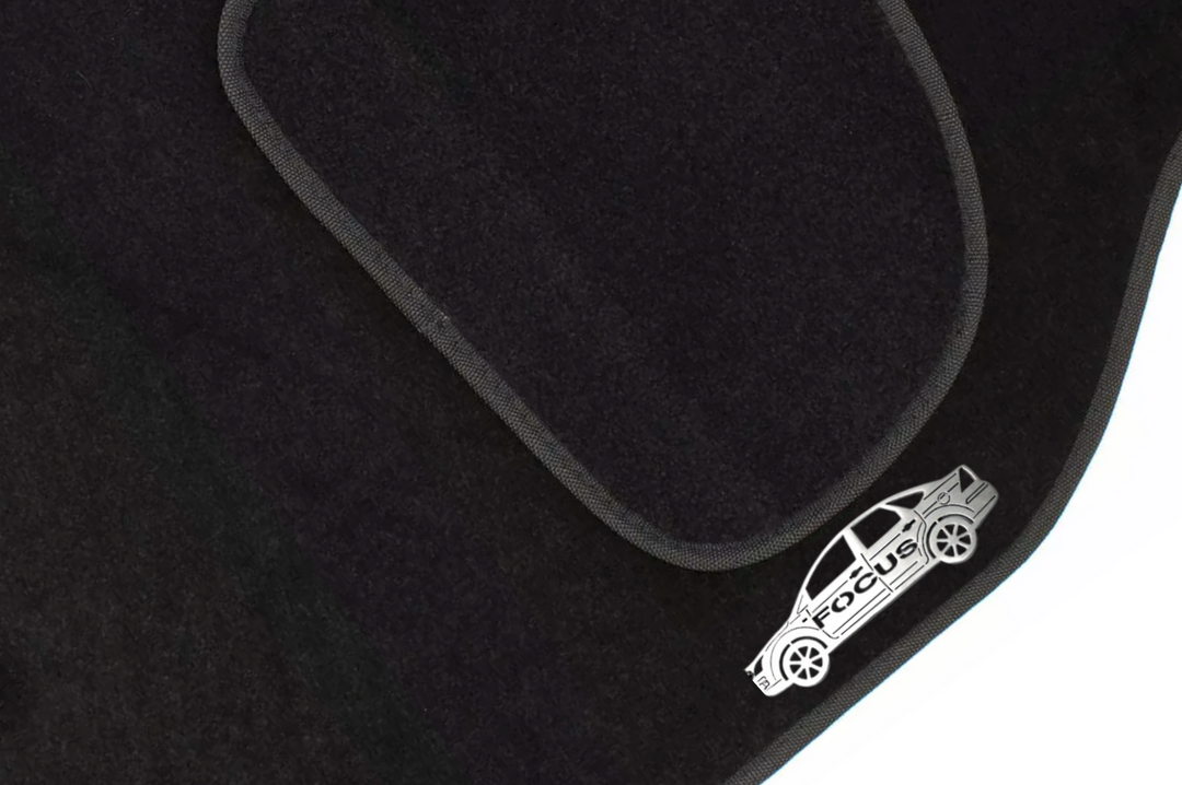 Ford Focus II 4D (2004-2011) Floor Mat Emblem Set – Stainless Steel Badges Car Mats Badges Decoin