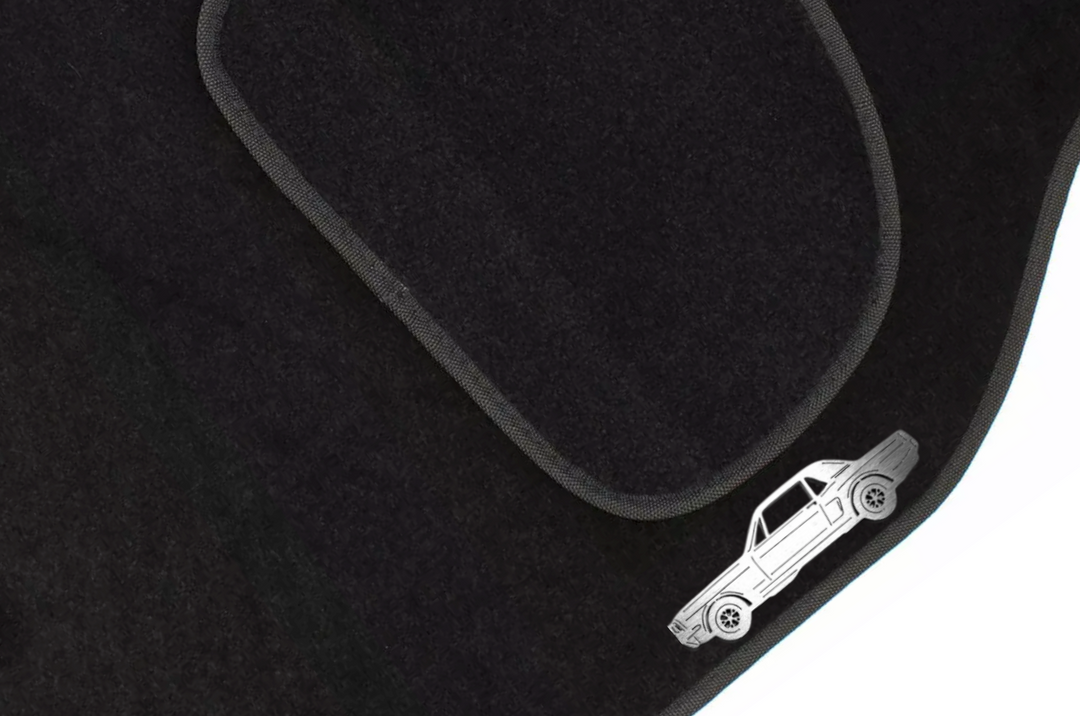 Ford Mustang I (1964-1966) Floor Mat Emblem Set – Stainless Steel Badges Car Mats Badges Decoin