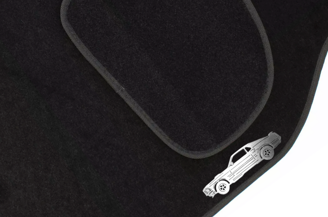 Ford Mustang I (1969-1970) Floor Mat Emblem Set – Stainless Steel Badges Car Mats Badges Decoin