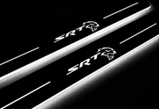 Dodge Durango III 2011+ Door Sill Led Plate With SRT HELLCAT Logo Dodge Led Door Sills opdesign