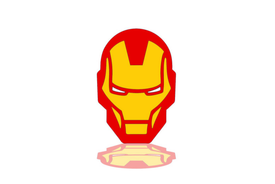 Radiator grille emblem with Iron man logo Custom design emblems decoinfabric