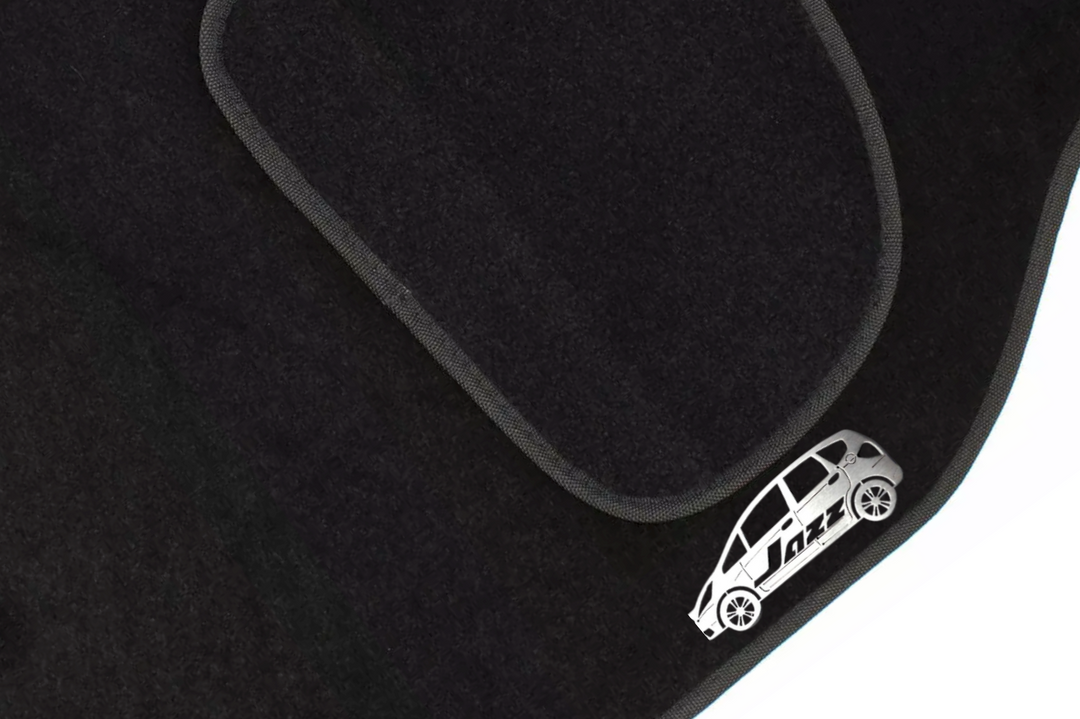 Honda Jazz III (2008-2013) Floor Mat Emblem Set – Stainless Steel Badges Car Mats Badges Decoin