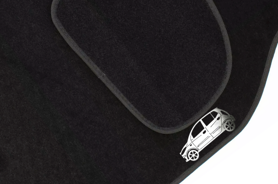 Hyundai i10 I (2008-2013) Floor Mat Emblem Set – Stainless Steel Badges Car Mats Badges Decoin