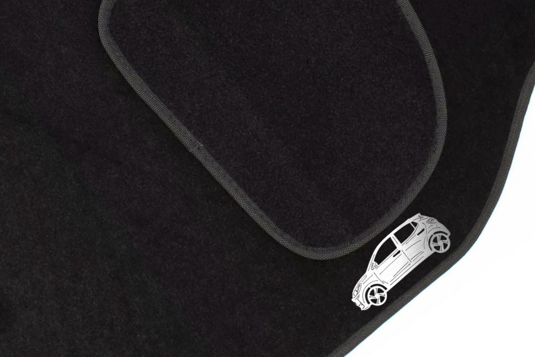 Hyundai i10 III (2019+) Floor Mat Emblem Set – Stainless Steel Badges Car Mats Badges Decoin