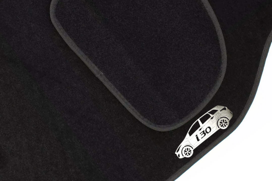Hyundai i30 II CW (2012-2017) Floor Mat Emblem Set – Stainless Steel Badges Car Mats Badges Decoin