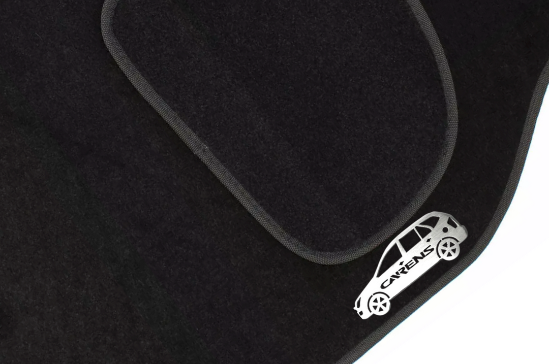 Kia Carens III (2006-2012) Floor Mat Emblem Set – Stainless Steel Badges Car Mats Badges Decoin