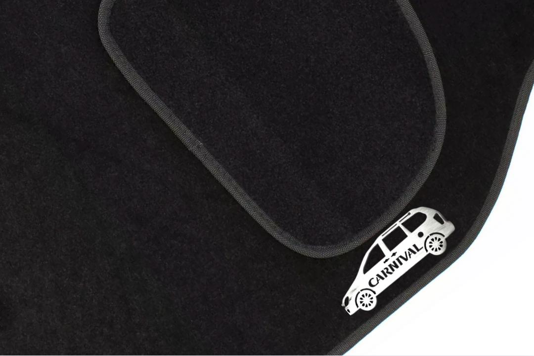 Kia Carnival II (2006-2015) Floor Mat Emblem Set – Stainless Steel Badges Car Mats Badges Decoin