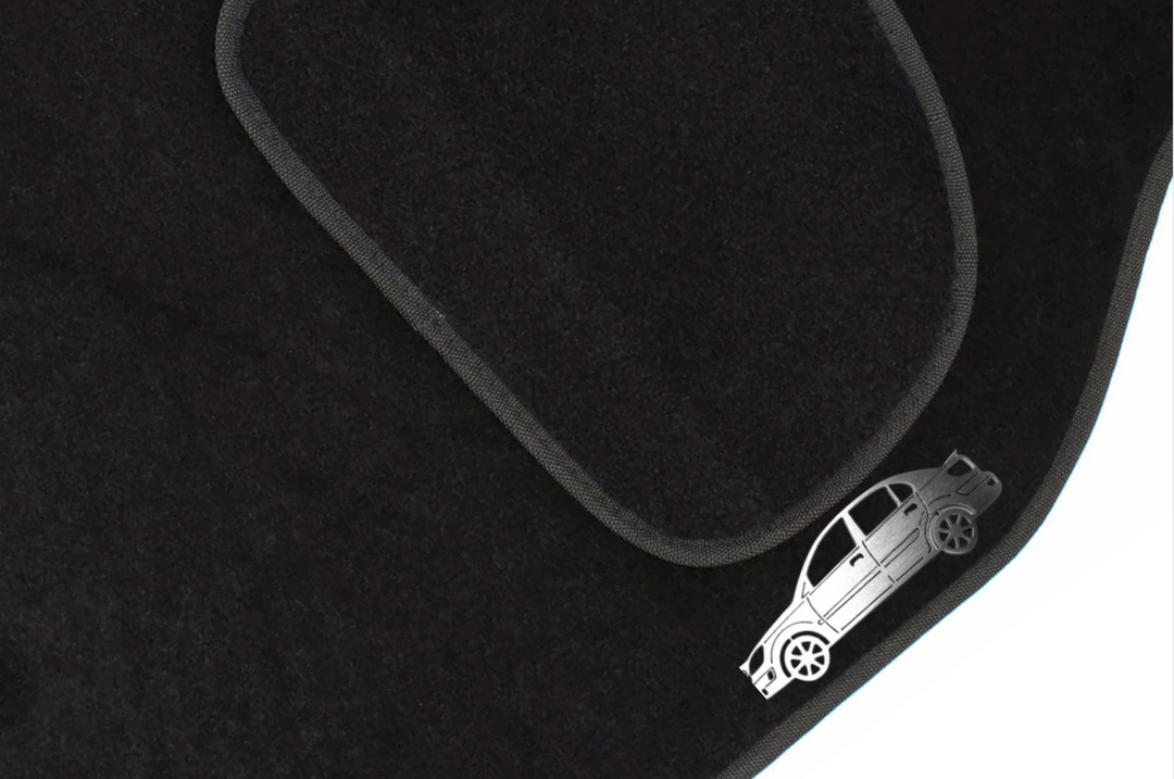 Kia Rio II 4D (2005-2011) Floor Mat Emblem Set – Stainless Steel Badges Car Mats Badges Decoin