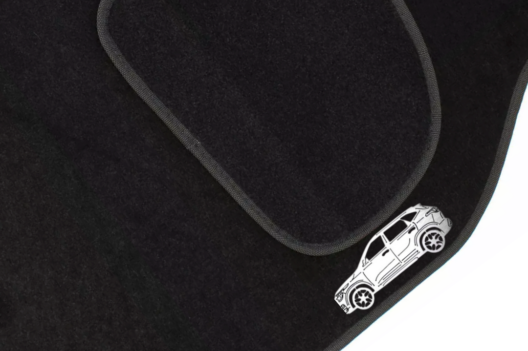 Kia Seltos (2019+) Floor Mat Emblem Set – Stainless Steel Badges Car Mats Badges Decoin