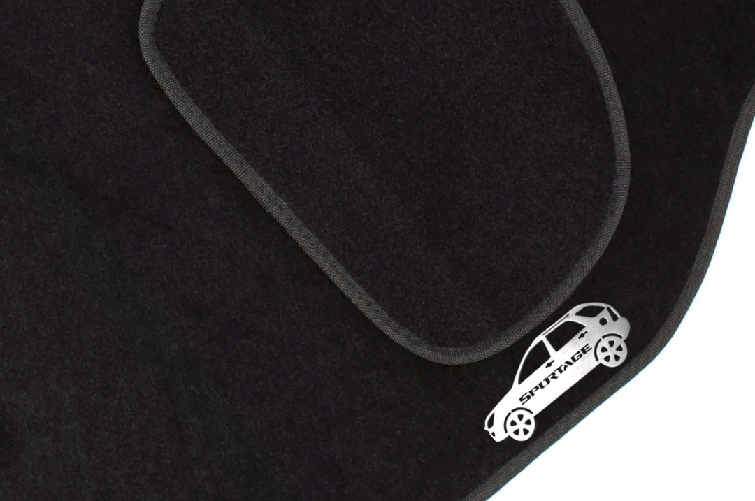 Kia Sportage II (2004-2010) Floor Mat Emblem Set – Stainless Steel Badges Car Mats Badges Decoin