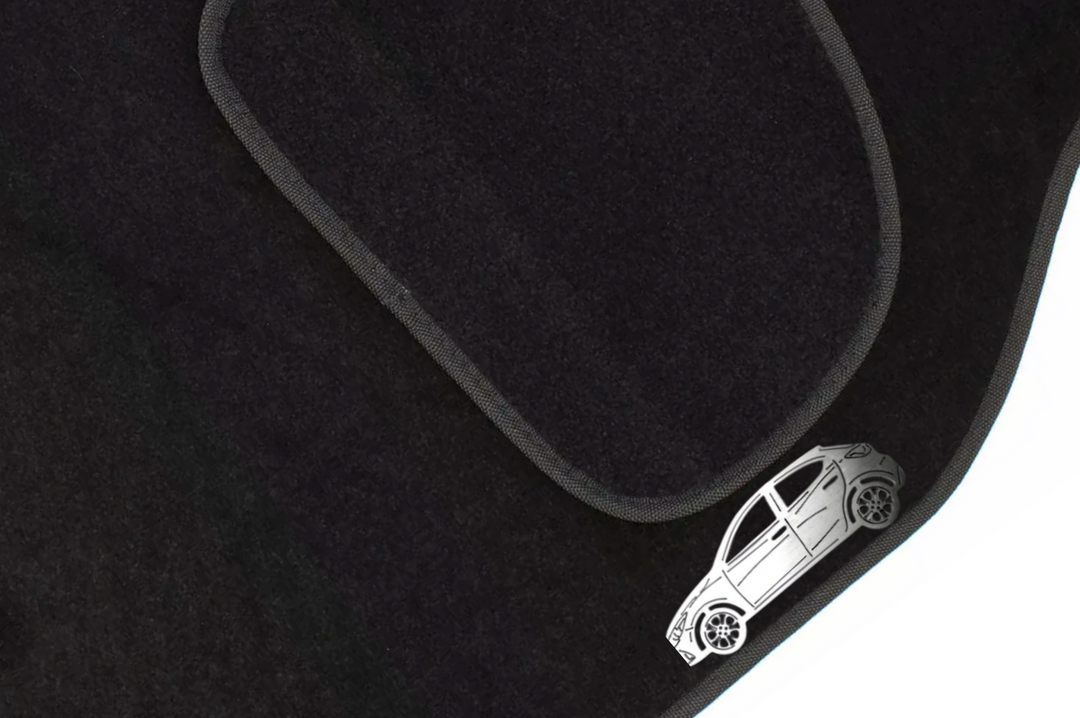 Mazda 2 III (2016+) Floor Mat Emblem Set – Stainless Steel Badges Car Mats Badges Decoin