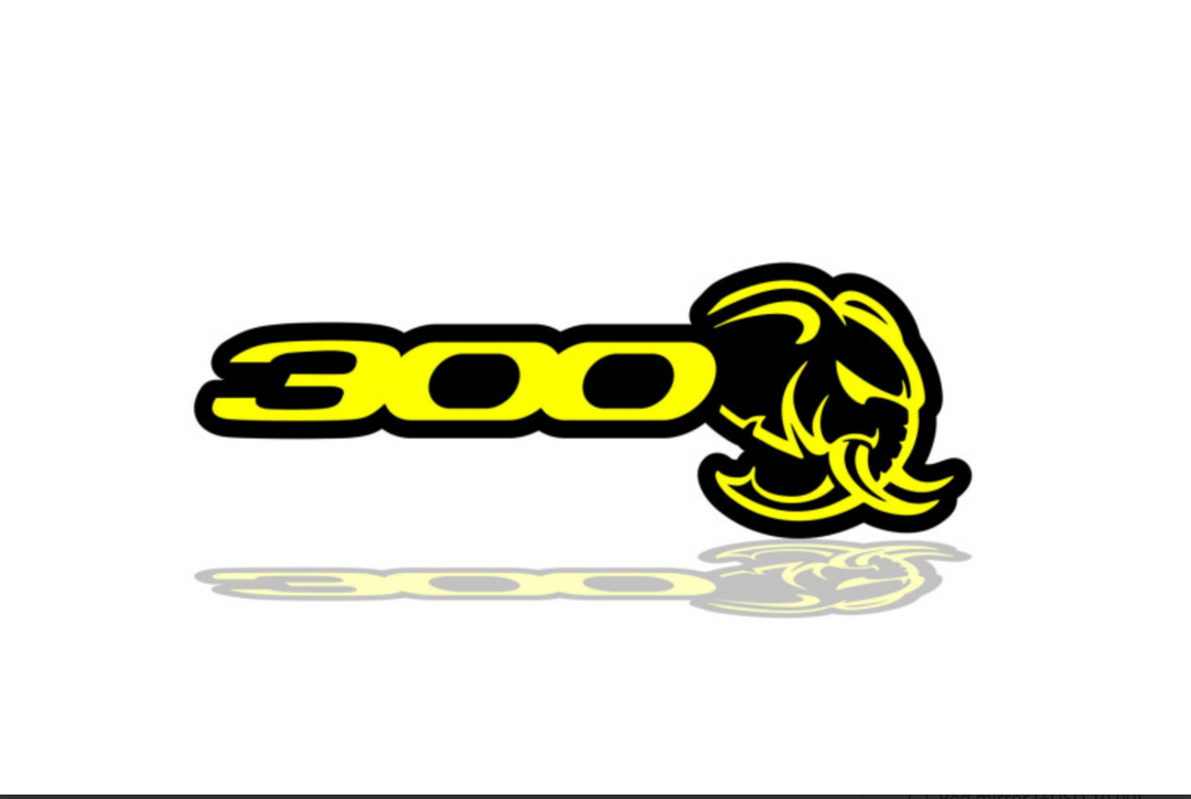 Chrysler tailgate trunk rear emblem with 300C Hellephant logo Chrysler emblems decoinfabric