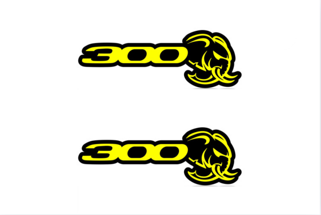 Chrysler 300C II emblem for fenders with 300 Hellephant logo Chrysler emblems decoinfabric