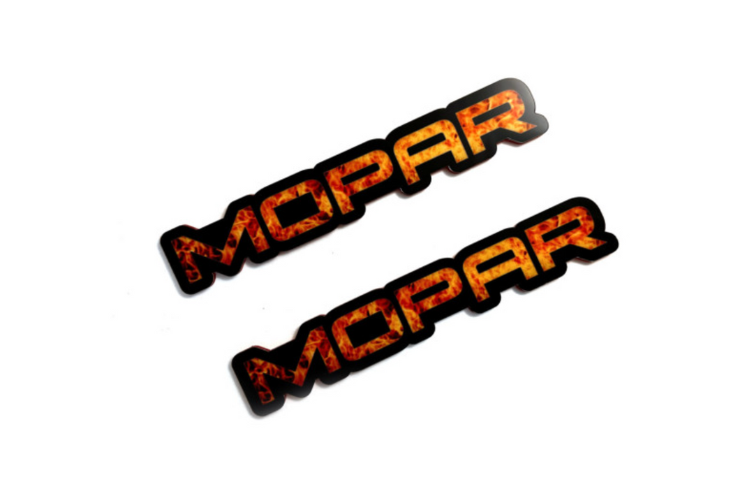 Chrysler Emblem & Badge Set - Grille and Tailgate Mopar Fire logo Chrysler emblems decoinfabric