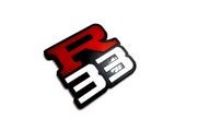 Nissan Skyline tailgate trunk rear emblem with R33 logo Nissan emblems decoinfabric