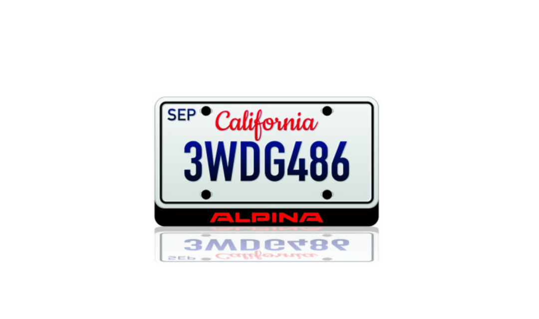 LED License Plate Badge for BMW Alpina – Backlit Signature for Exclusive Performance LED License Plate Decoin