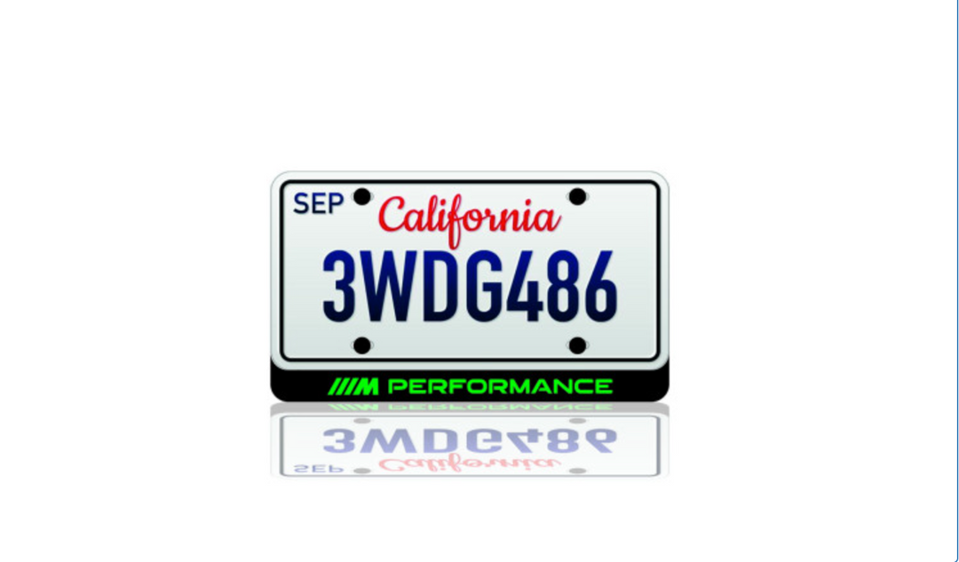LED License Plate Badge for BMW M Performance – Backlit Frame for M Sport, M3, M5, M340i & More (type 2) LED License Plate Decoin